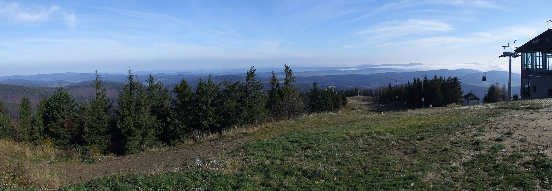 Panorama gór z Jaworzyny Krynickiej